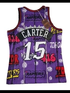 NEW VINCE CARTER Mitchell & Ness Throwback Toronto Raptors Jersey $155